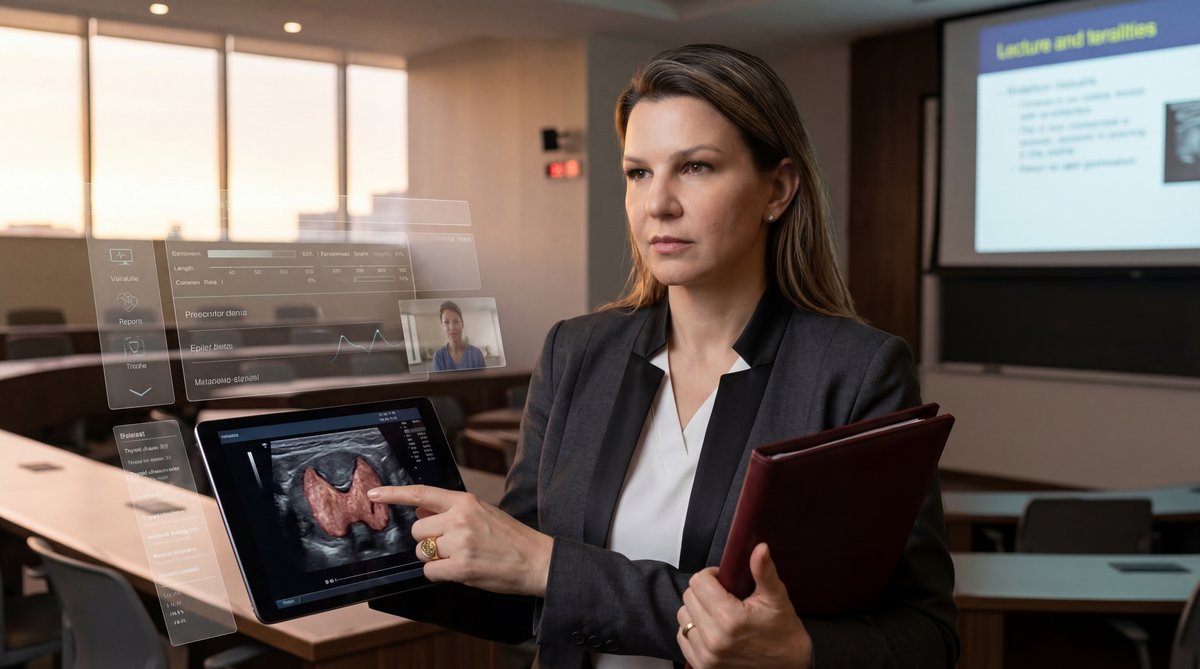 Senior woman undergoing vision screening