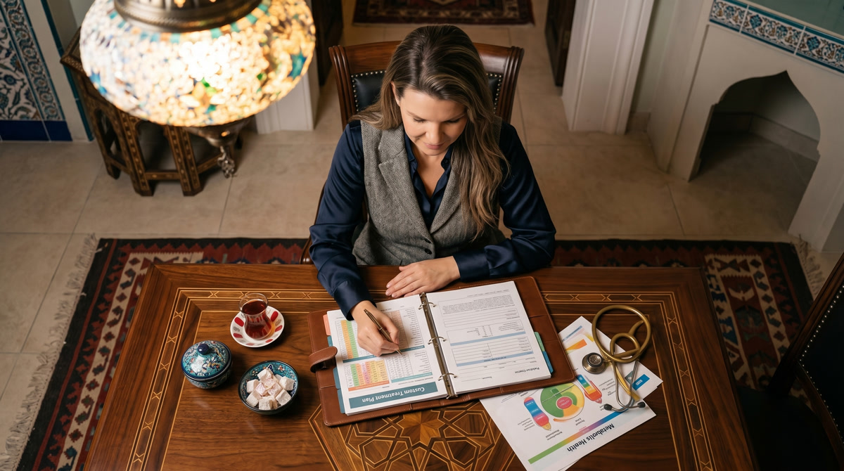 Spring Asthma Screening: Catch Early Signs Before Pollen Peak Modern spirometry device used for spring asthma screening on a clinical marble counter